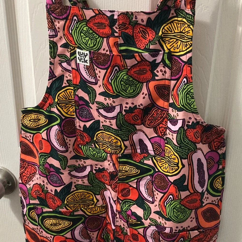 Lucy & Yak “Vulva-Rees” Vibrant Patterned Dungarees Overall one piece - Picture 2 of 14